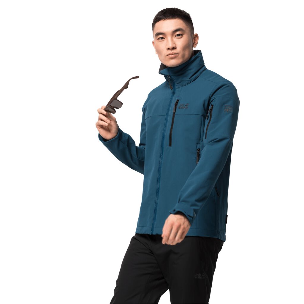 Jack Wolfskin EDWARD PEAK softshell μπουφαν ανδρικα βαθυ μπλε | GR6485591